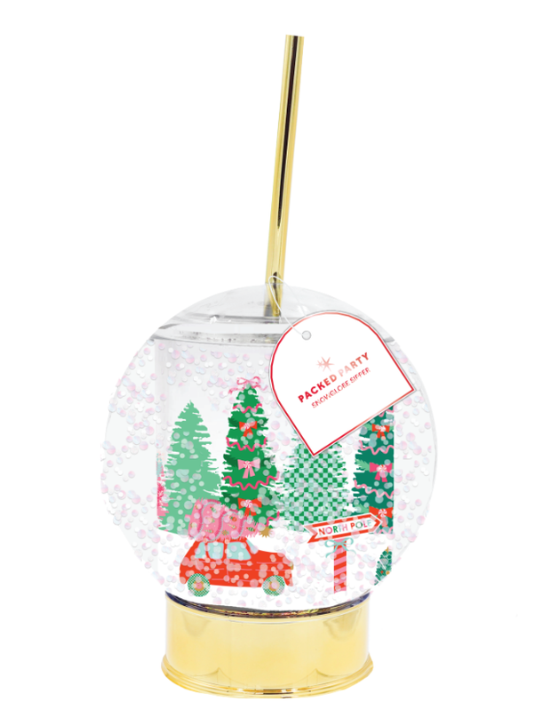 Let It Snow Globe Sipper Novelty Cup