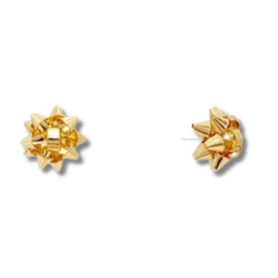 Holiday Bow Earrings – Gold Bow Studs