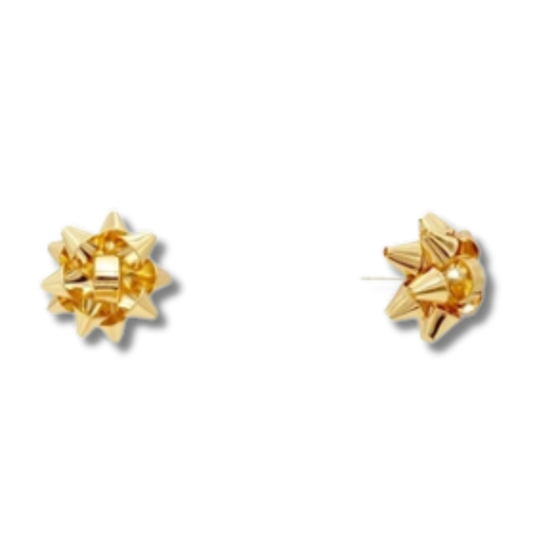 Holiday Bow Earrings – Gold Bow Studs