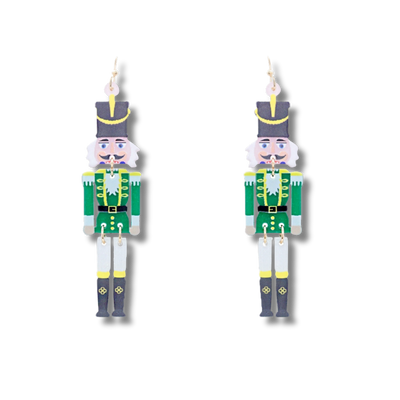Nutcracker Holiday Earrings - Green