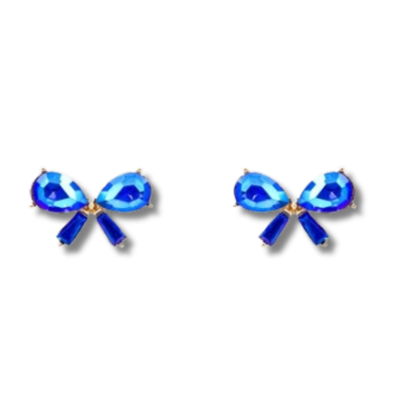 Jeweled Bow Stud Earrings