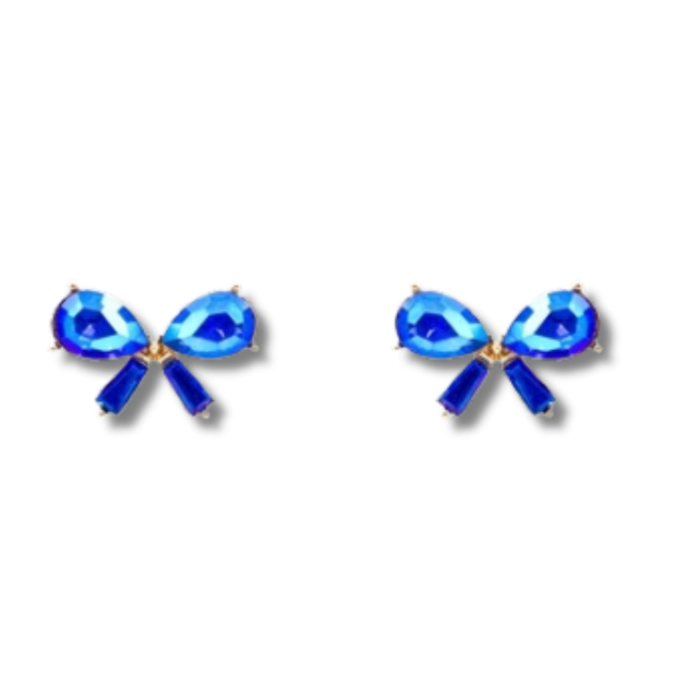 Jeweled Bow Stud Earrings