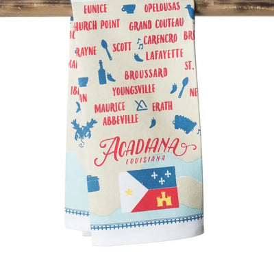 Acadiana Map Towel