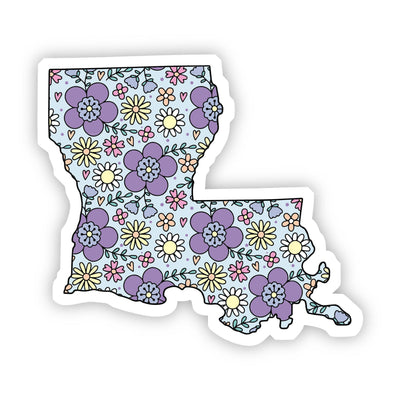Louisiana Floral – Vinyl Sticker