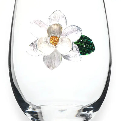 Magnolia Stemless Wine Glass