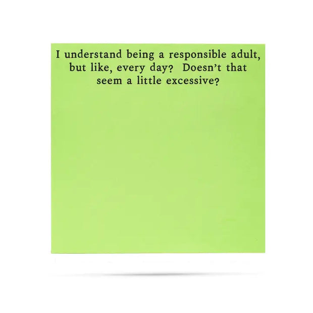 Funny Sticky Notes – “Responsible Adult” Edition