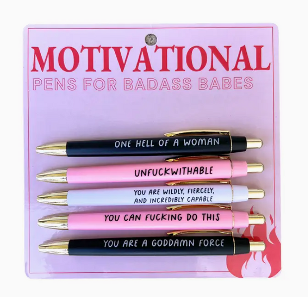 Motivational Pens for Badass Babes Pen Set